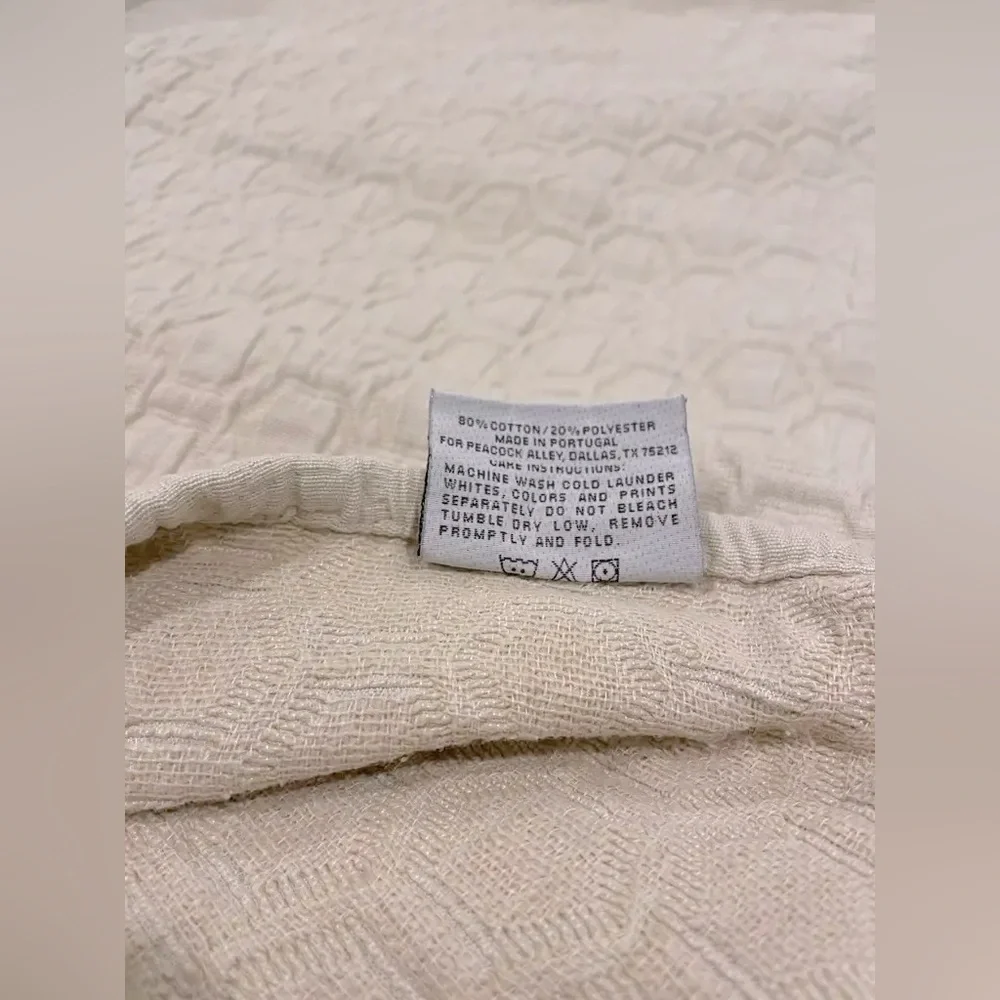 Luxury Linens Peacock Alley Queen Coverlet and Two Pillow Shams - Picture 3 of 5